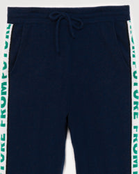 Pantalon de jogging bande from future en cachemire - Ink Blue