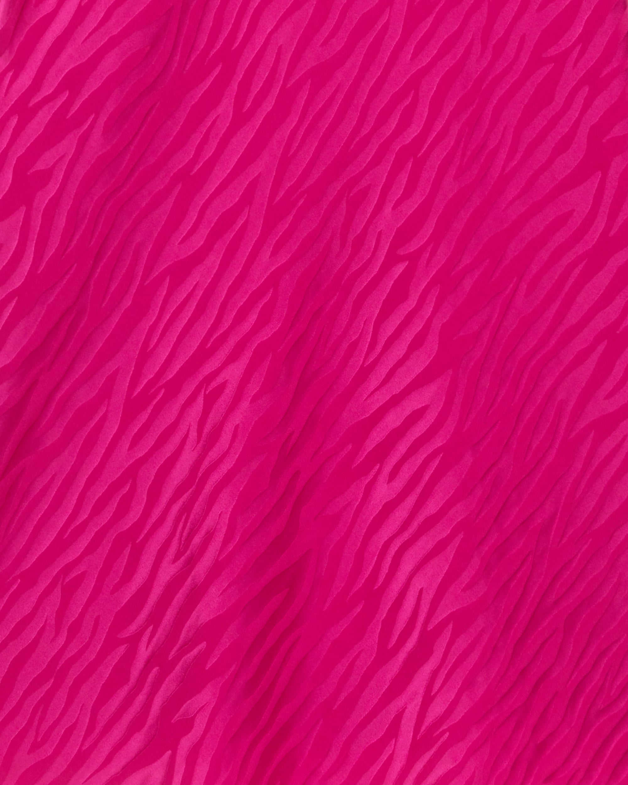 Jupe mi longue Vicky en soie - Pink Jacquard