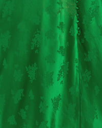 Jupe mi longue Elie en soie - Green Jacquard