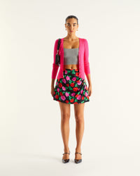 Mini jupe Aya en soie - Winter Roses