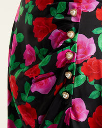 Mini jupe Aya en soie - Winter Roses