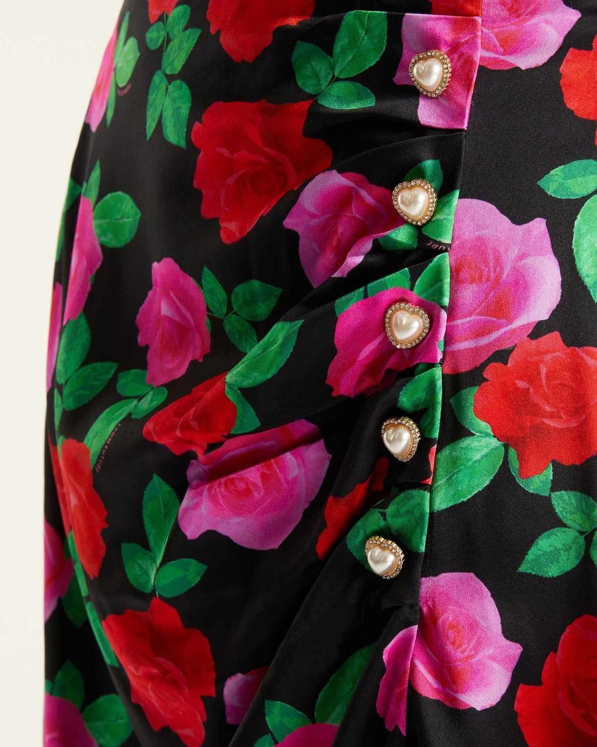 Mini jupe Aya en soie - Winter Roses