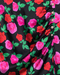 Mini jupe Aya en soie - Winter Roses
