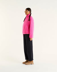 Veste zippée sherpa - Neon Pink