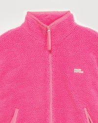 Veste zippée sherpa - Neon Pink
