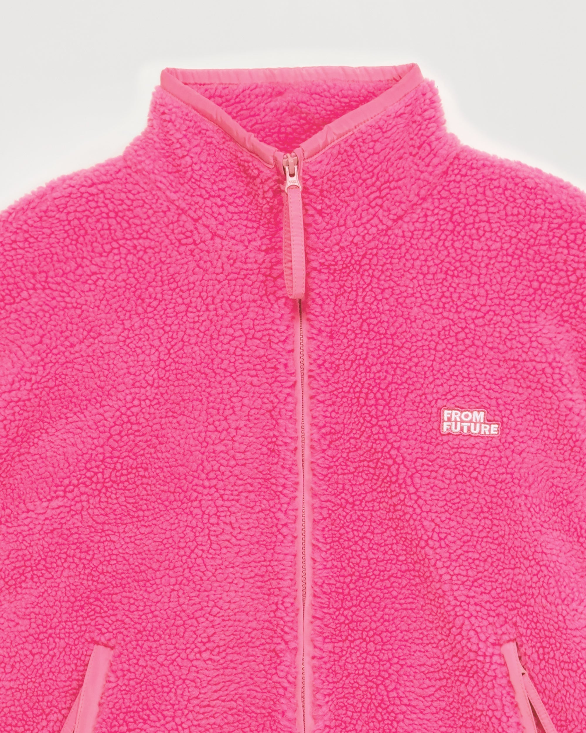 Veste zippée sherpa - Neon Pink