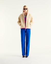 Veste zippée sherpa - Ecru