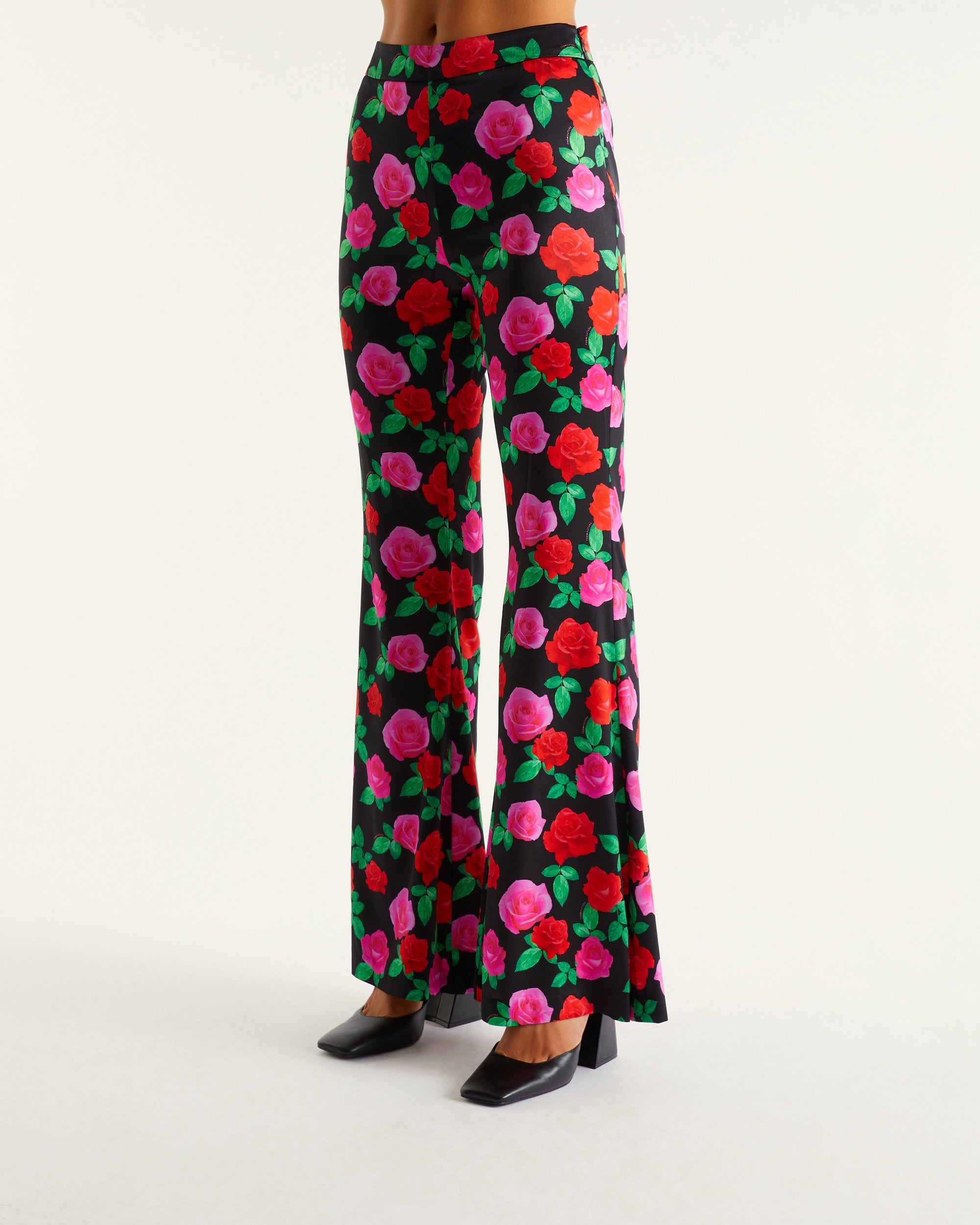 Pantalon large Milla en soie - Winter Roses