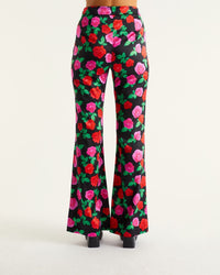 Pantalon large Milla en soie - Winter Roses
