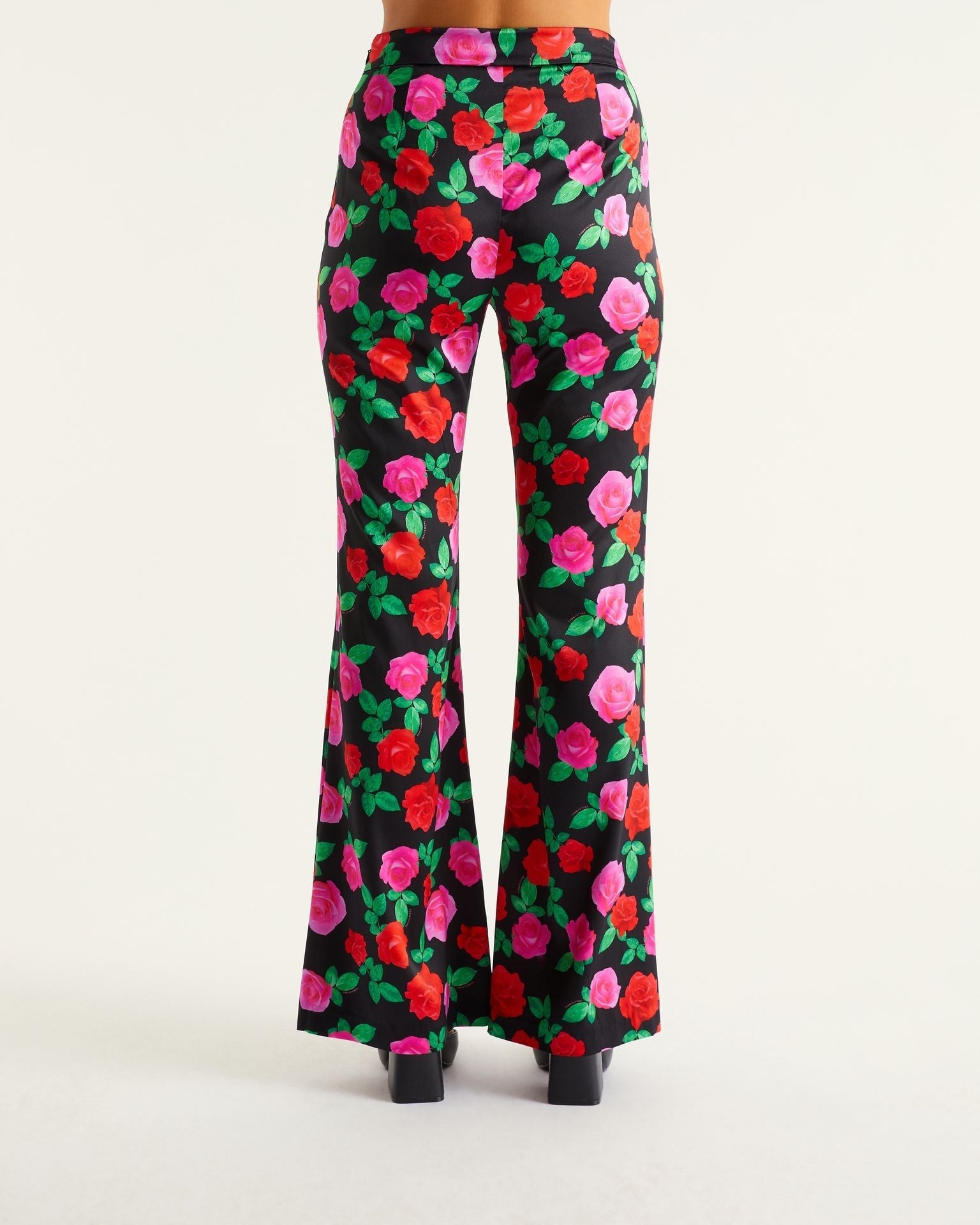 Pantalon large Milla en soie - Winter Roses