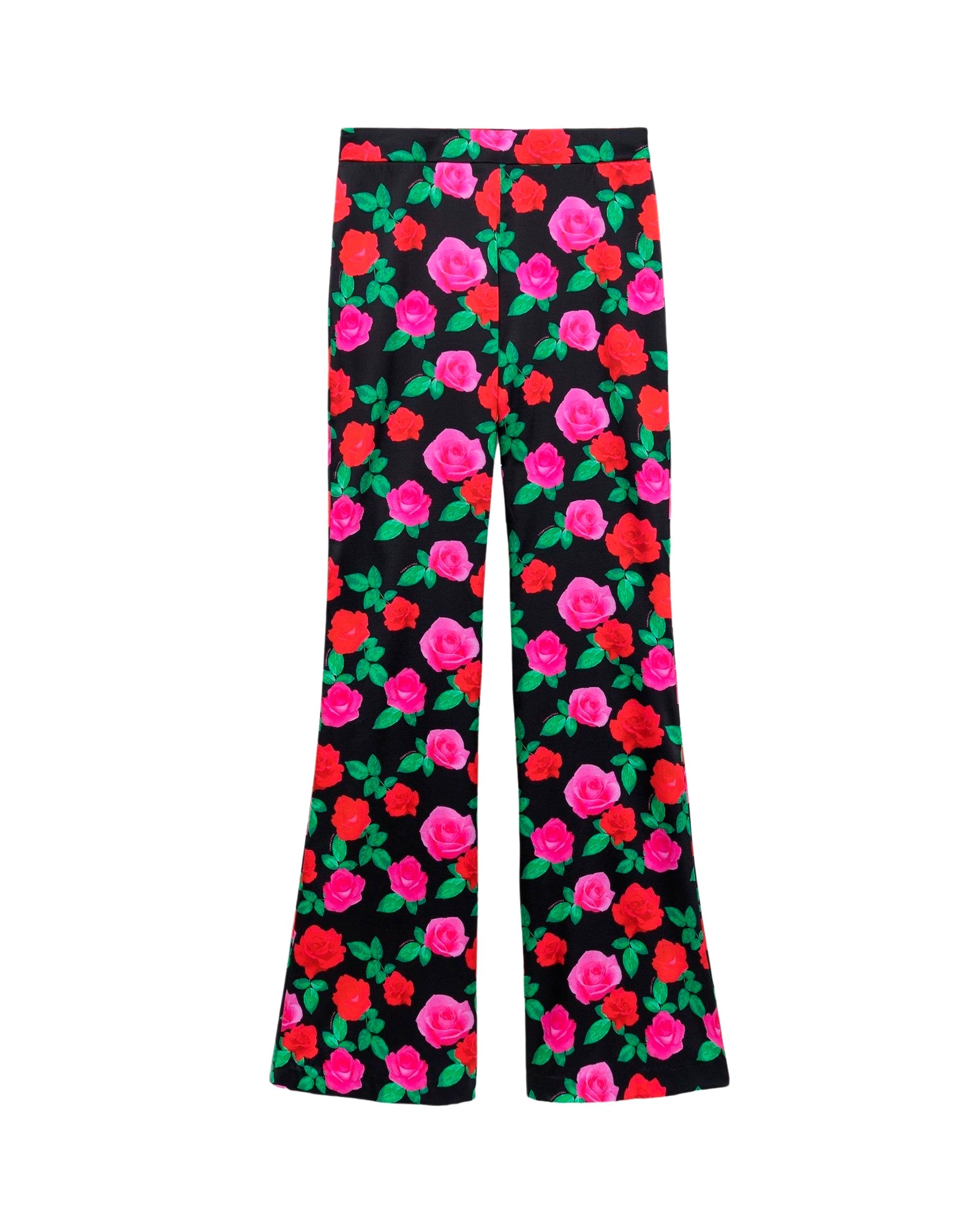 Pantalon large Milla en soie - Winter Roses