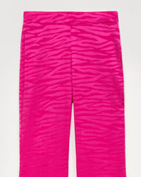 Pantalon large Milla en soie - Pink Jacquard