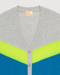 Cardigan court classique en cachemire - Power Blue