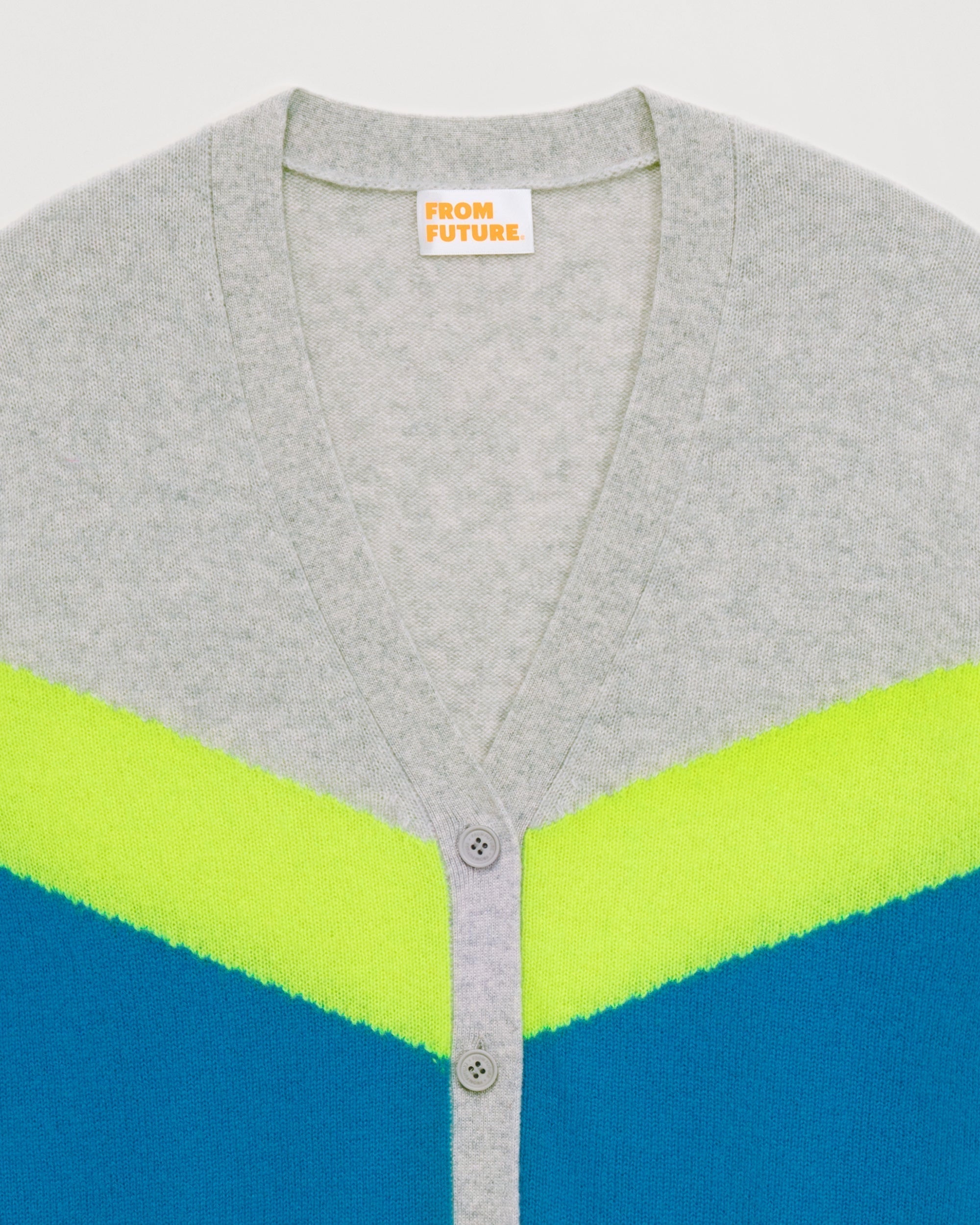 Cardigan court classique en cachemire - Power Blue