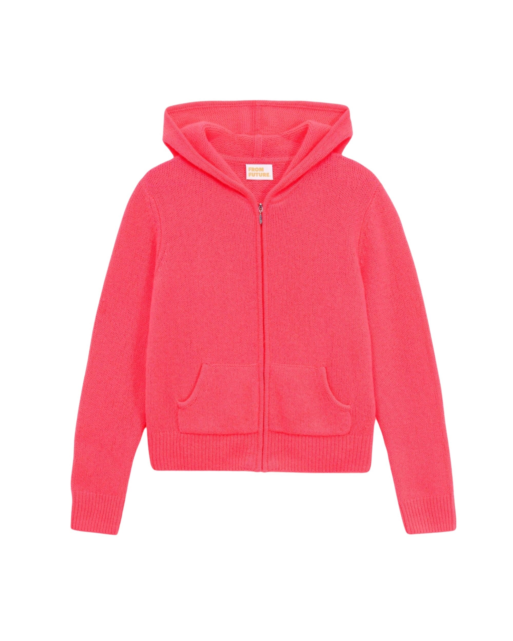 Hoodie en cachemire - Neon Pink