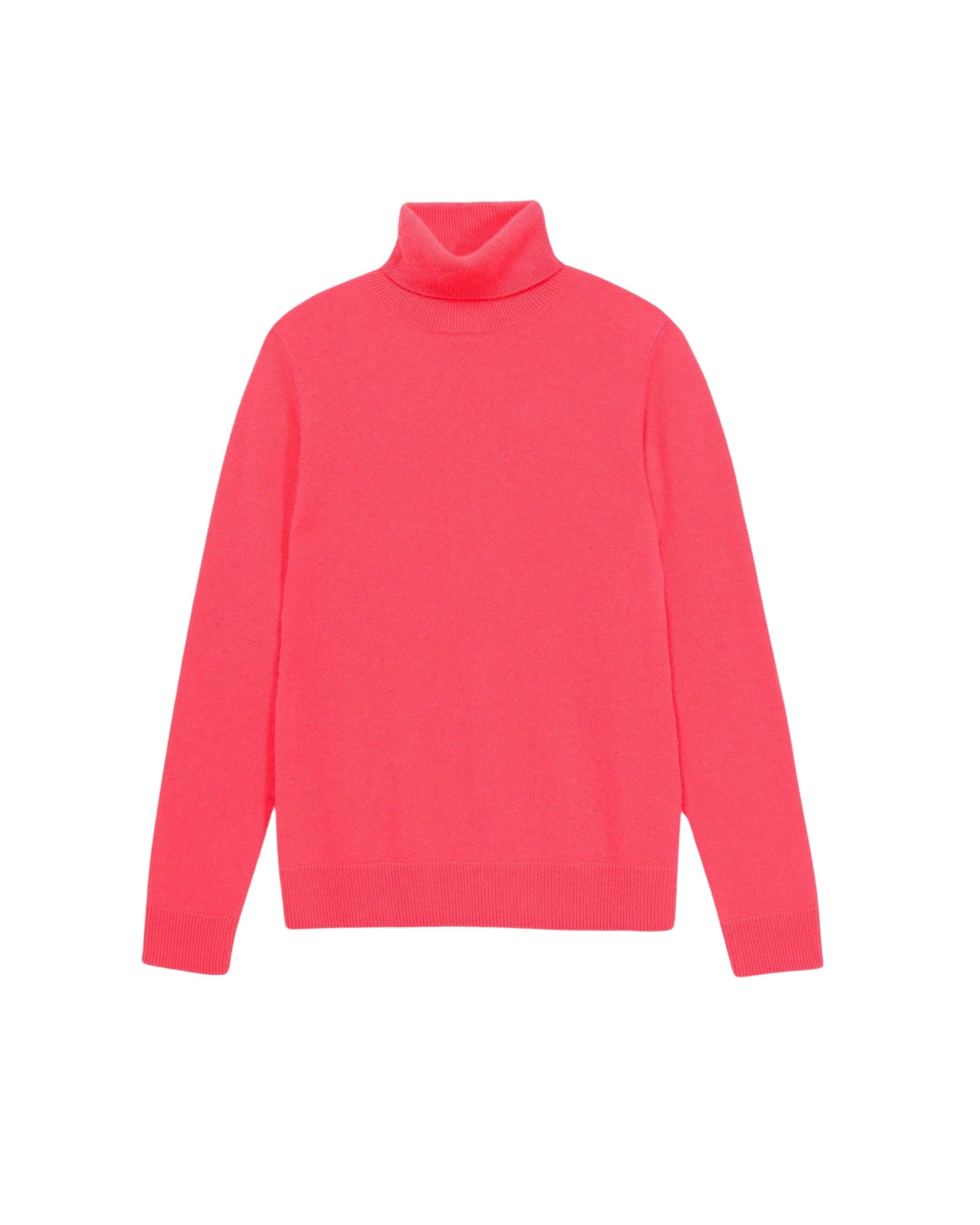 Pull à col roulé en cachemire - Neon Pink