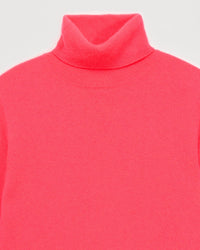 Pull à col roulé en cachemire - Neon Pink