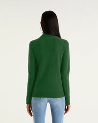 Pull à col roulé en cachemire - Pine Green