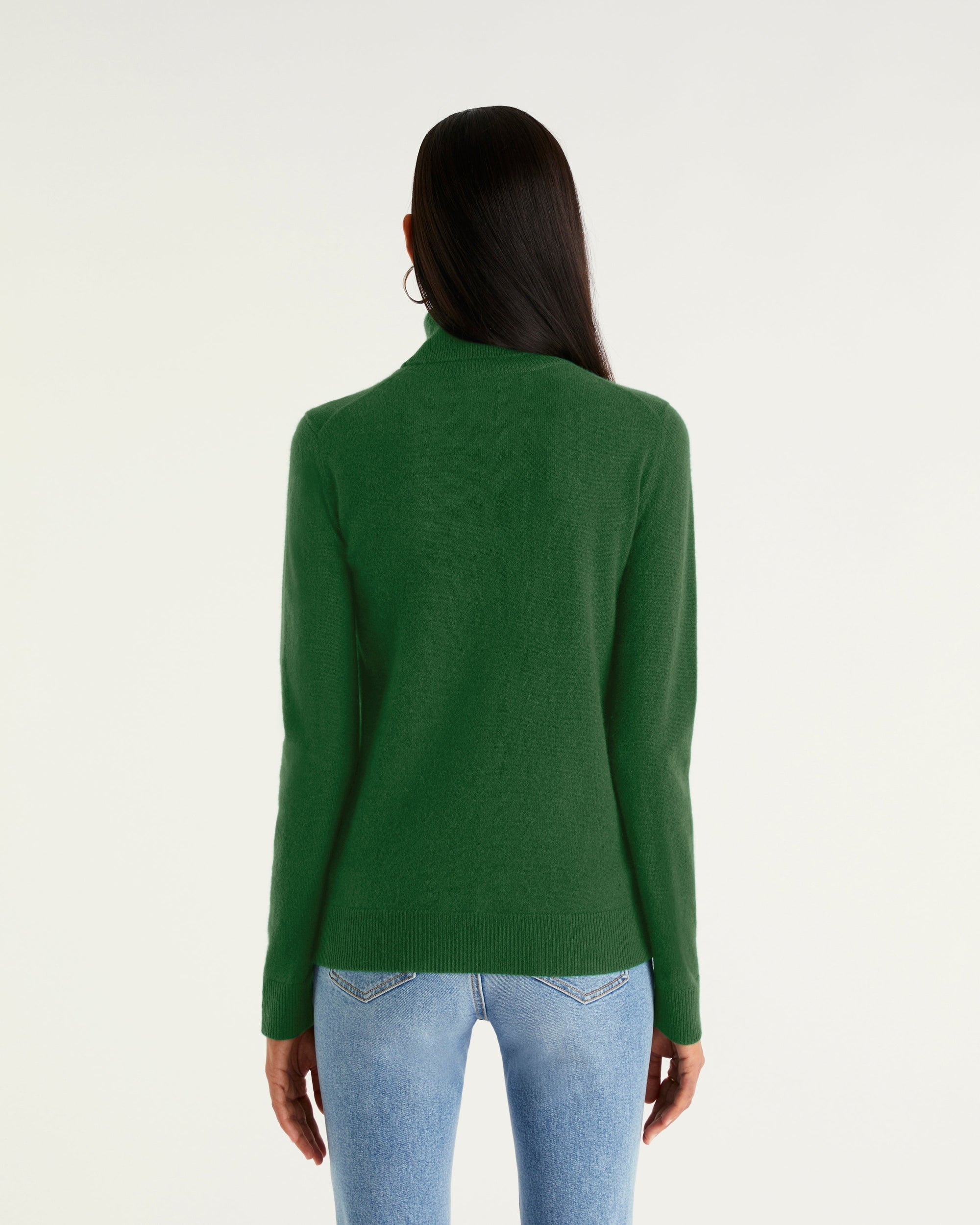 Pull à col roulé en cachemire - Pine Green