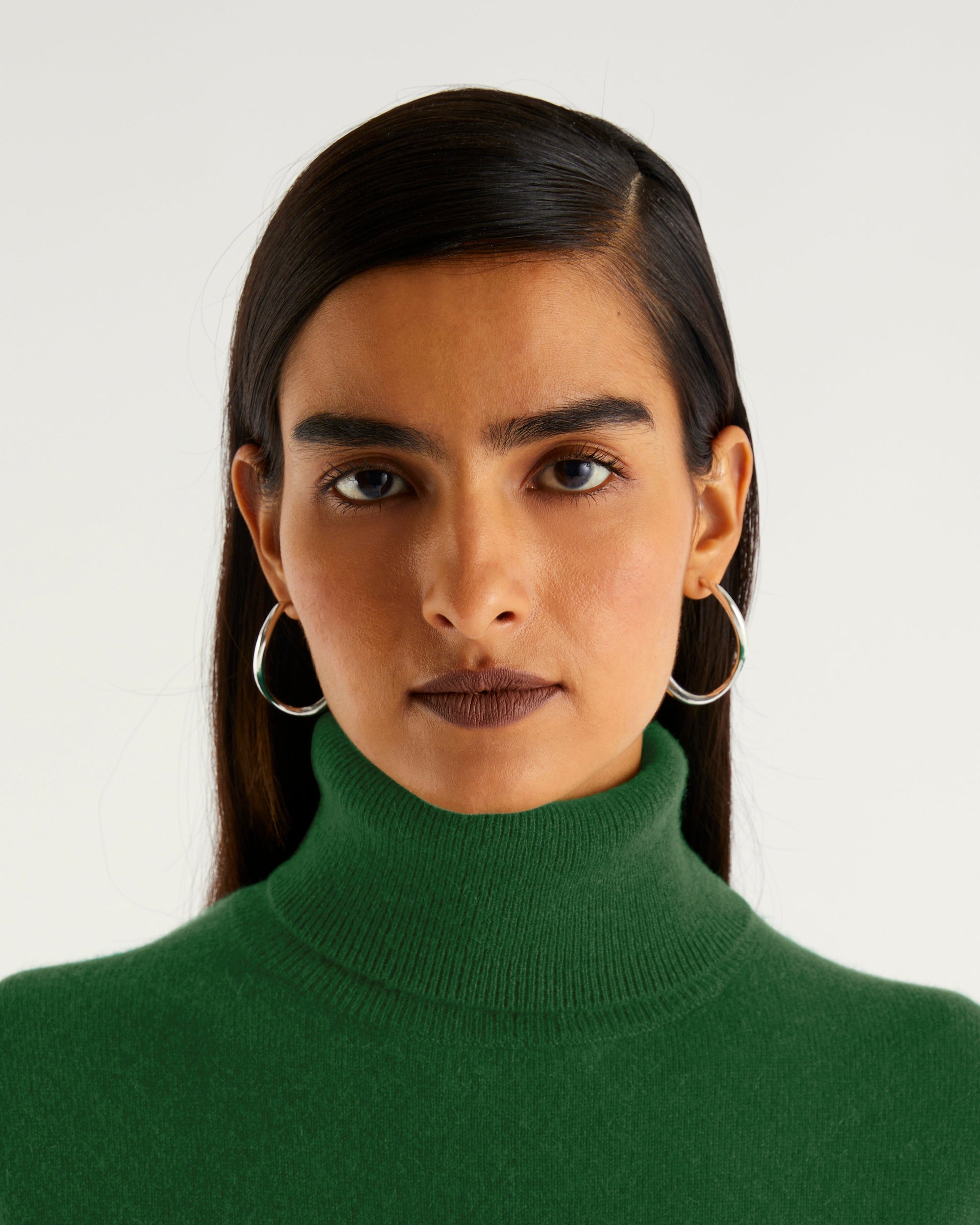 Pull à col roulé en cachemire - Pine Green