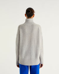 Pull à col roulé oversize en cachemire - Chocolate