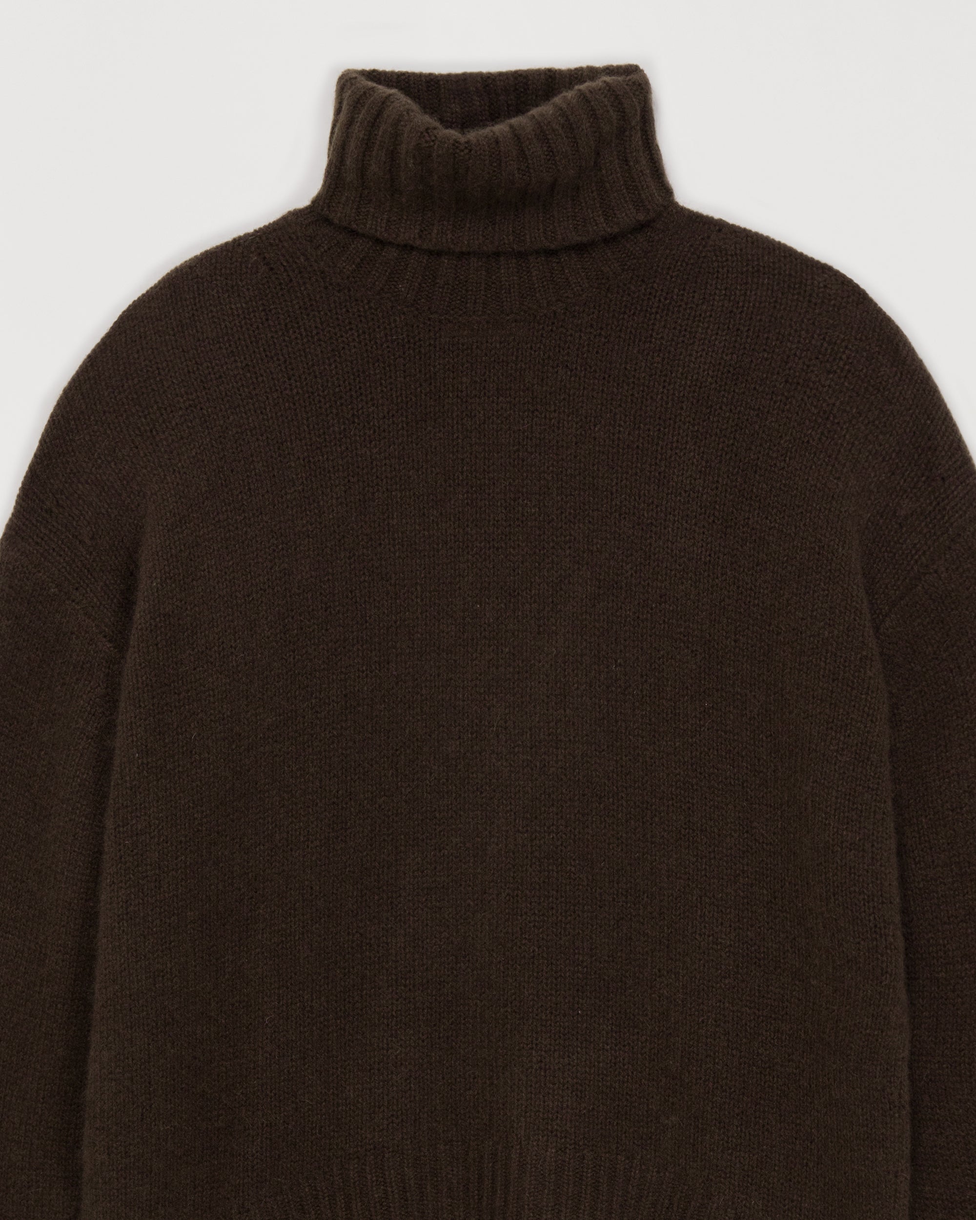 Pull à col roulé oversize en cachemire - Chocolate