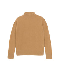 Pull à col montant oversize Light en cachemire - Camel