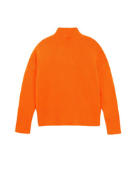 Pull à col montant oversize en cachemire - Power Orange