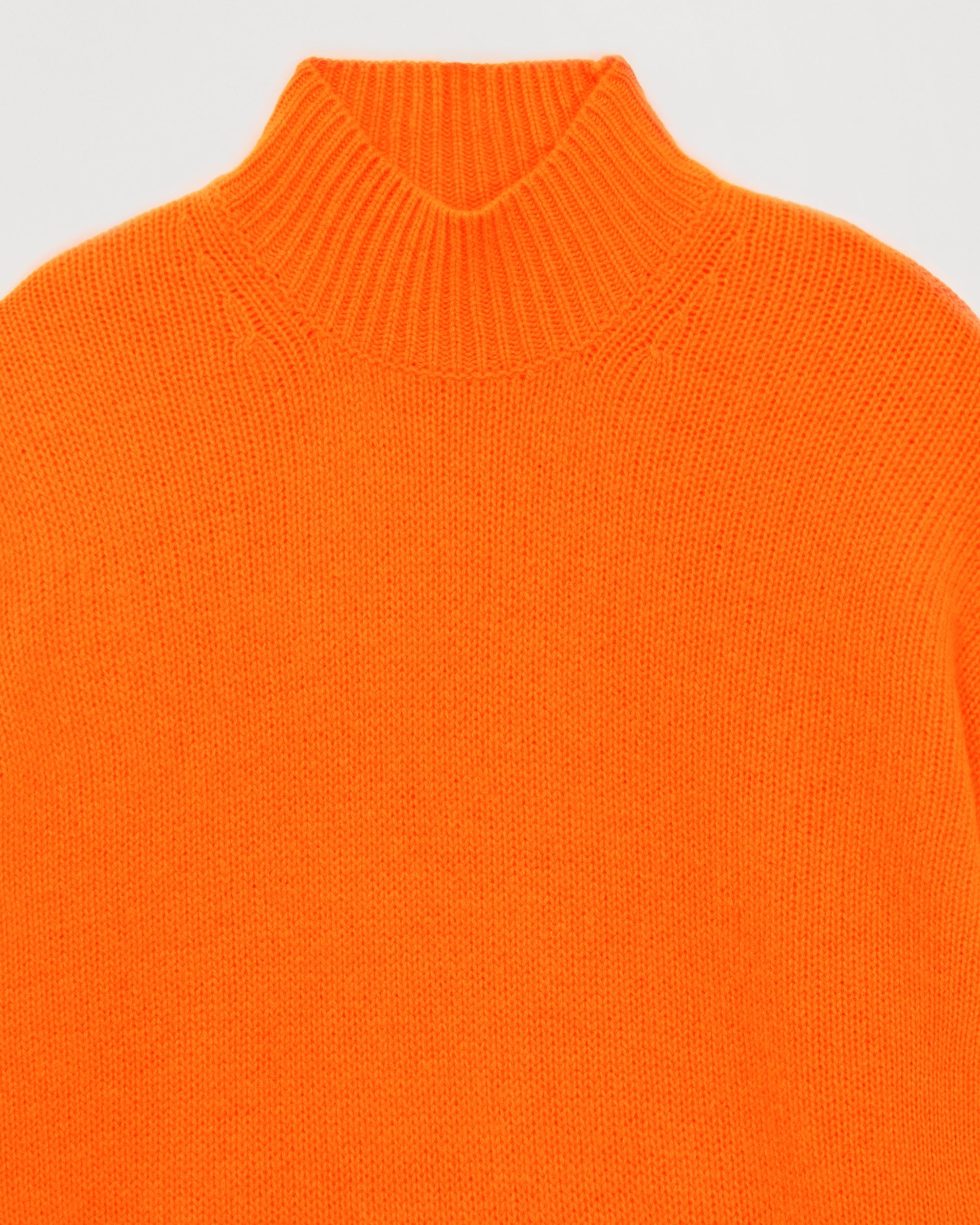 Pull à col montant oversize en cachemire - Power Orange