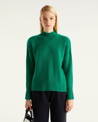 Pull à col montant oversize en cachemire - Power Orange