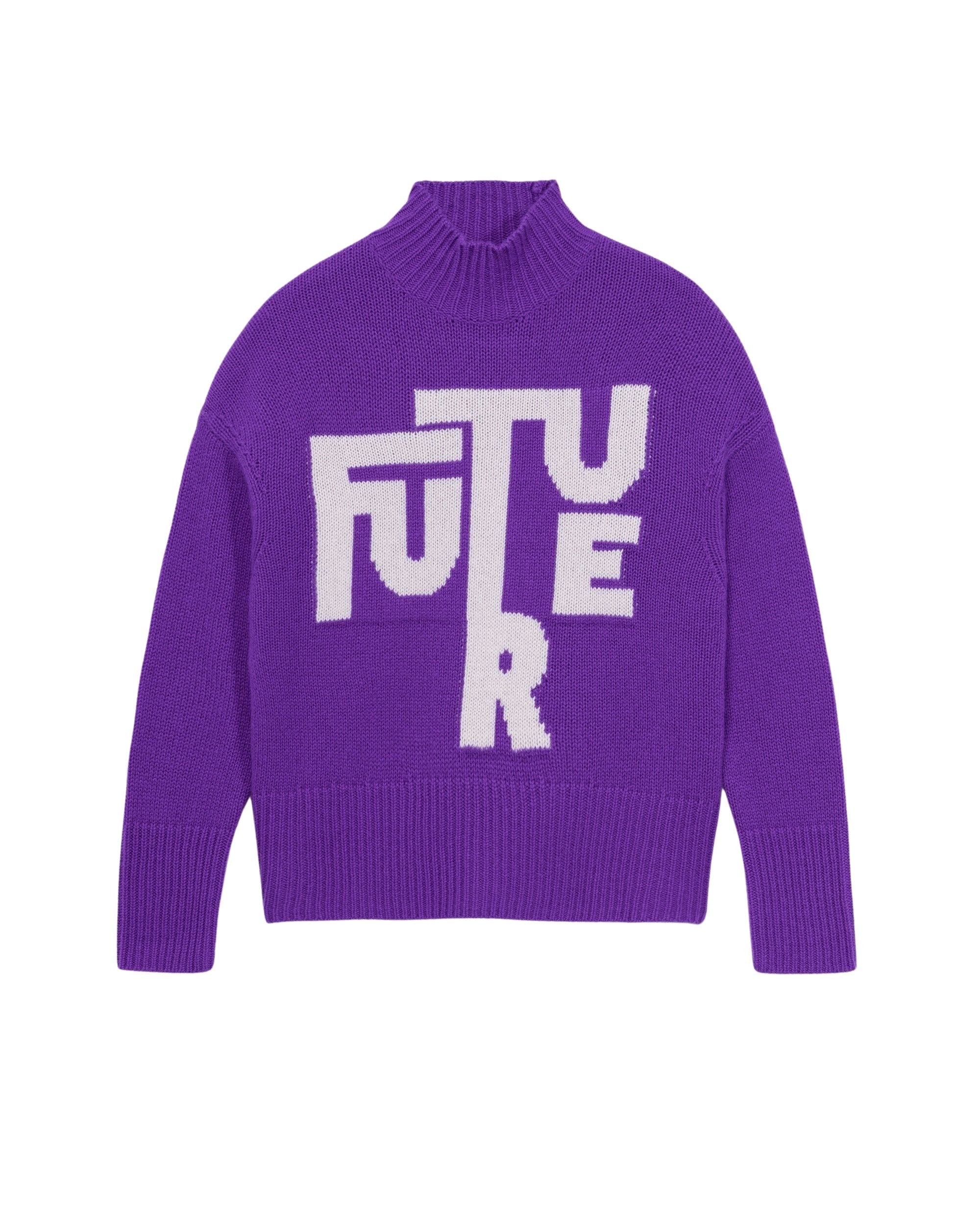 Pull à col montant Maxi Future en cachemire - Neon Purple