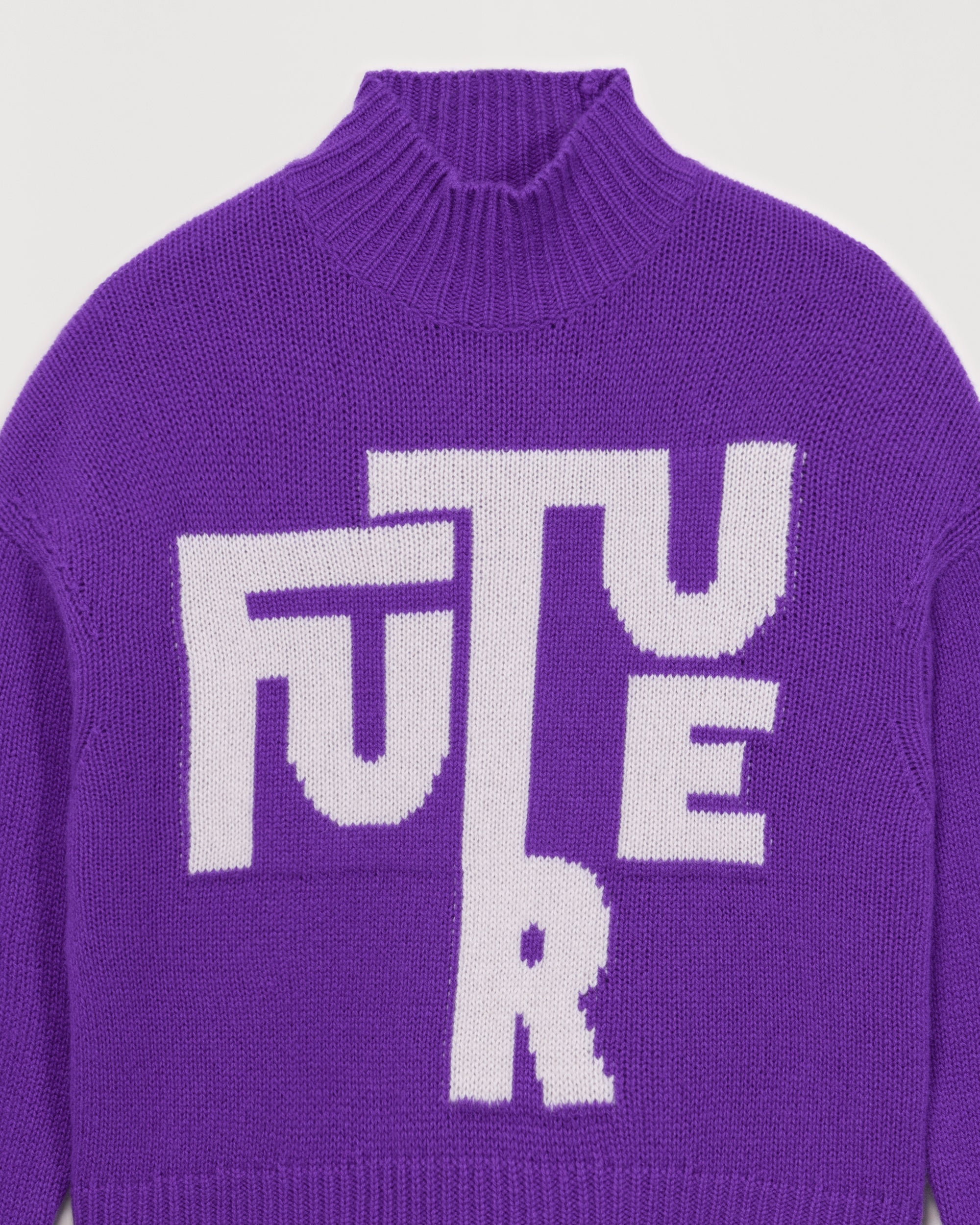 Pull à col montant Maxi Future en cachemire - Neon Purple