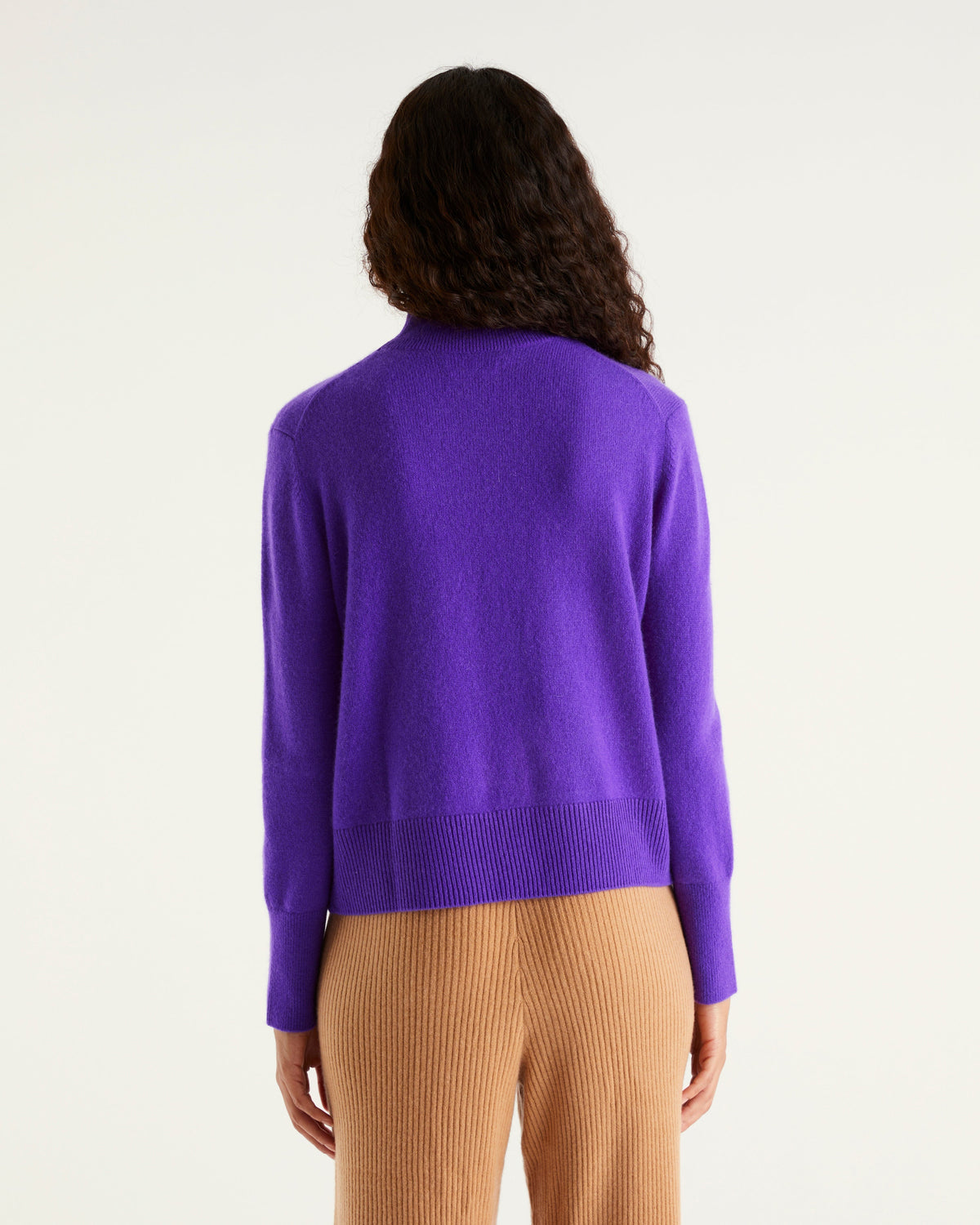 Pull à col montant oversize Walking en cachemire - Dark Heather Gray