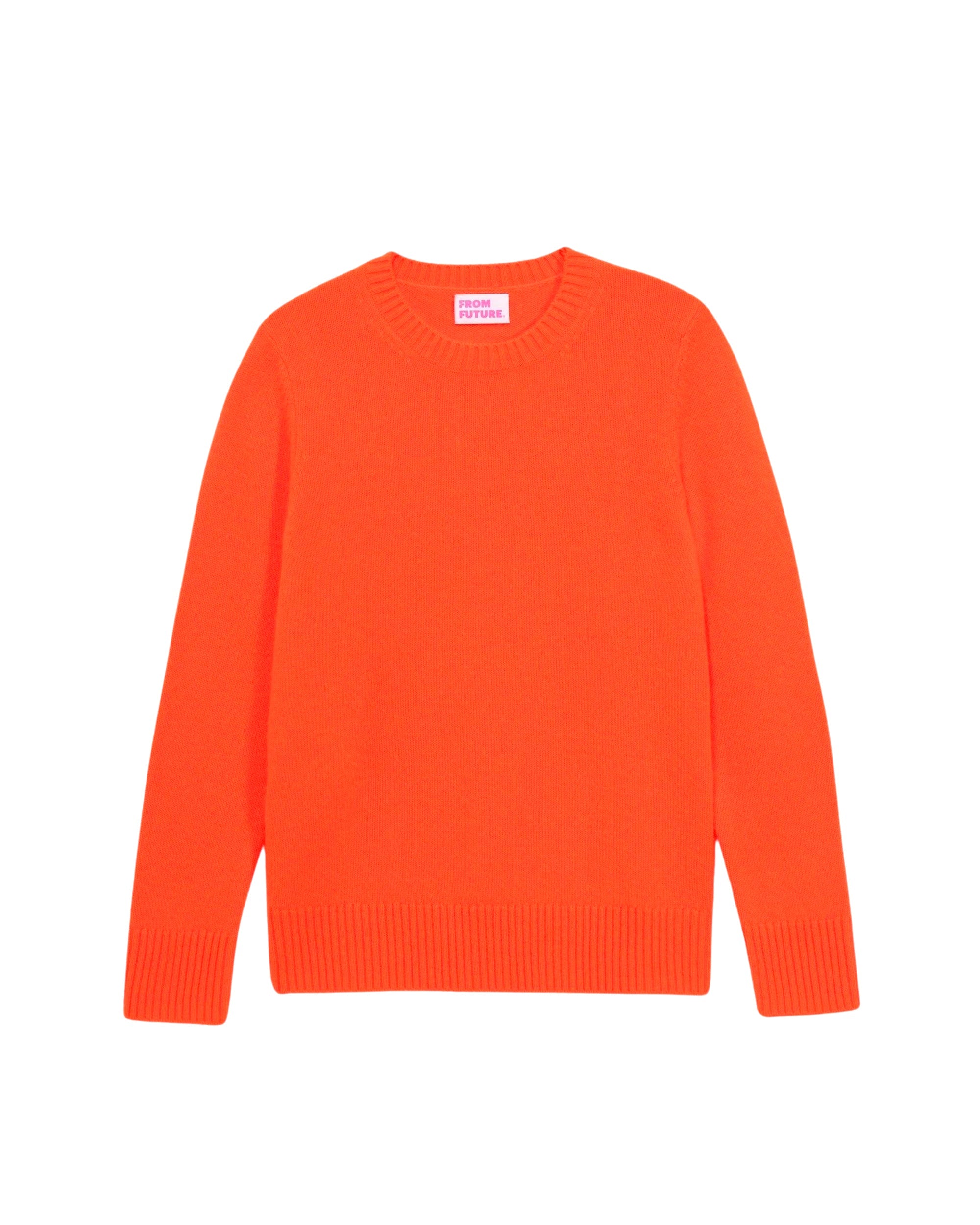 Pull à col rond en cachemire - Neon Orange