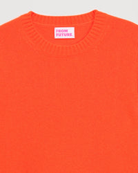 Pull à col rond en cachemire - Neon Orange