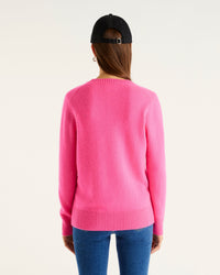 Pull à col rond en cachemire - Neon Orange