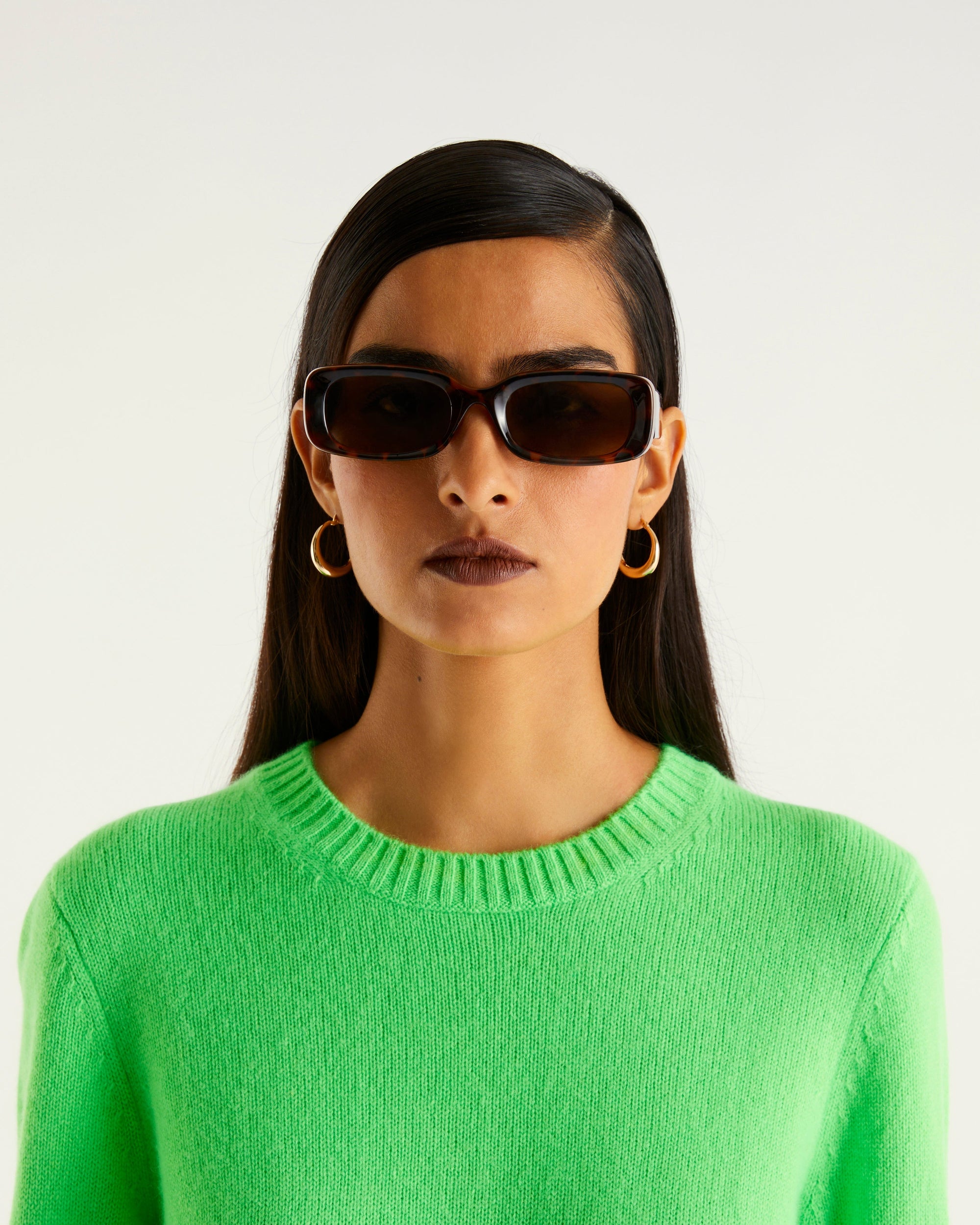 Pull à col rond en cachemire - Neon Green