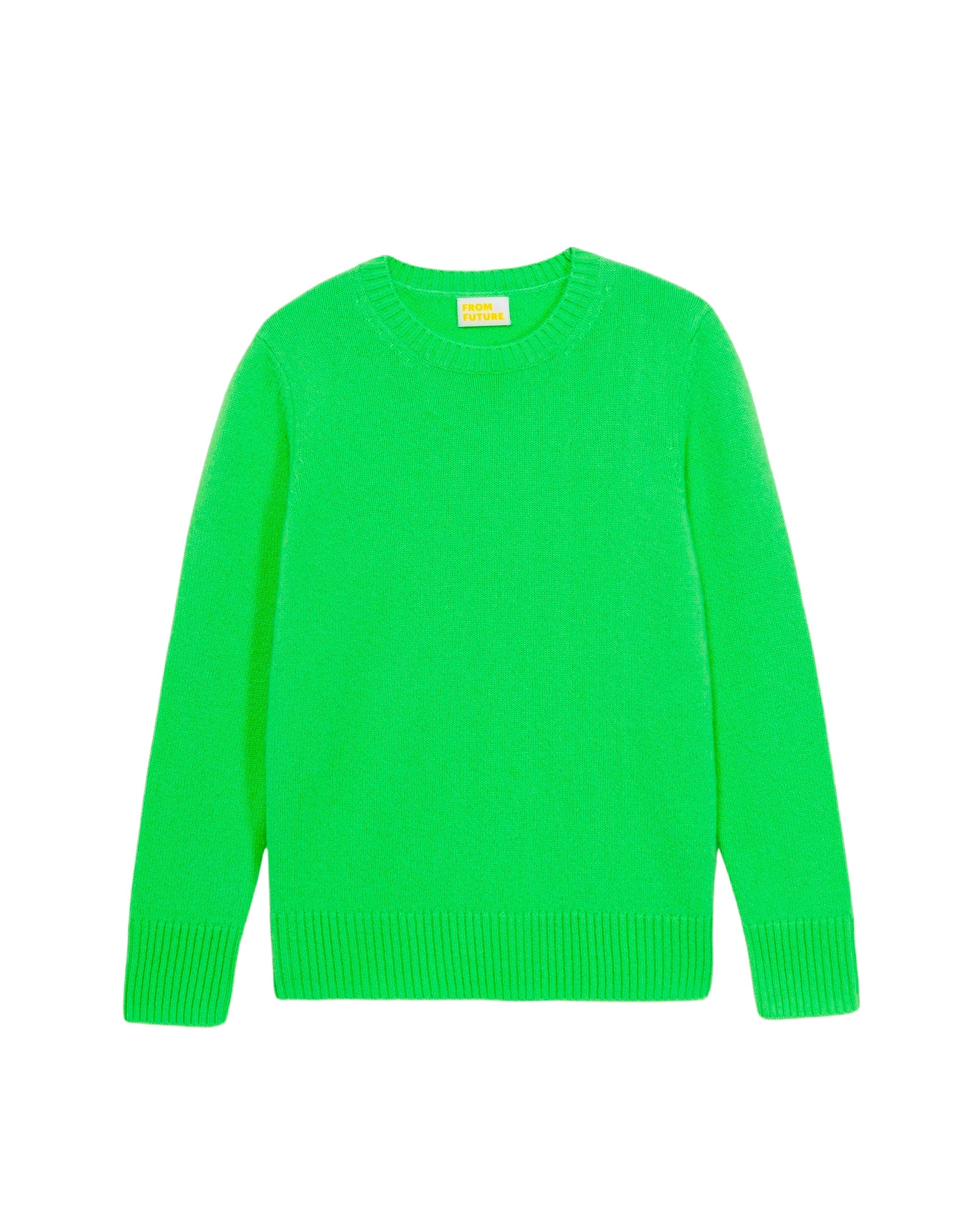 Pull à col rond en cachemire - Neon Green