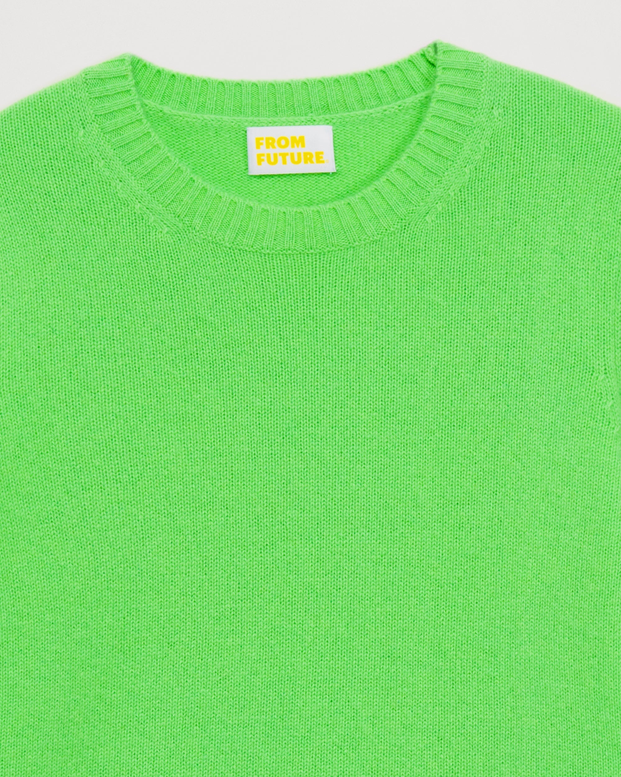 Pull à col rond en cachemire - Neon Green