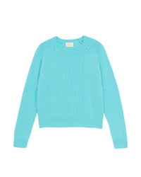Pull court à col rond en cachemire - Acid Blue