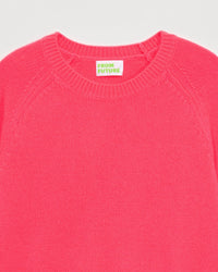 Pull court à col rond en cachemire - Neon Pink