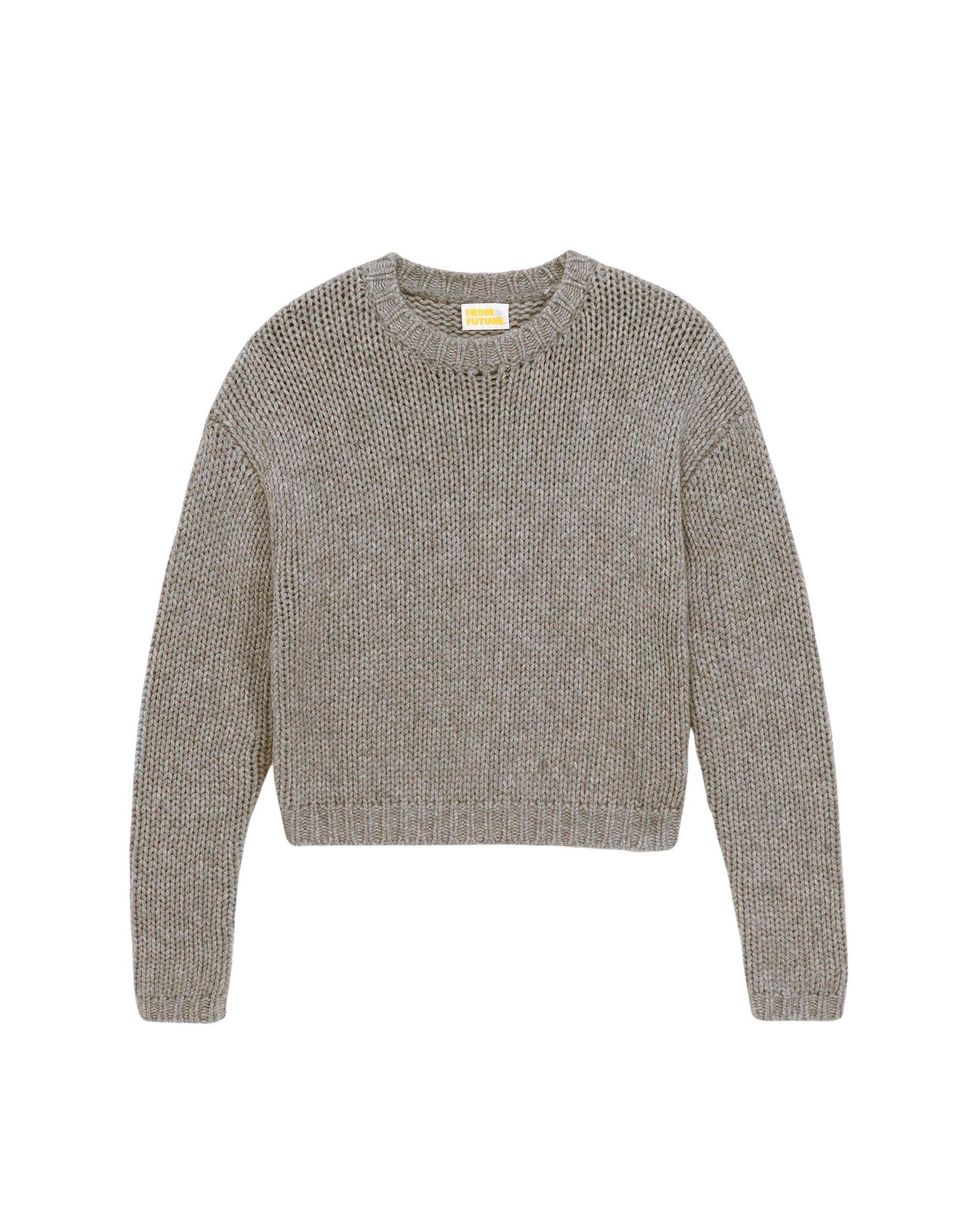Pull court à col rond en cachemire - Dark Heather Gray