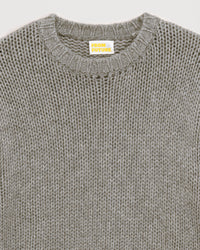 Pull court à col rond en cachemire - Dark Heather Gray