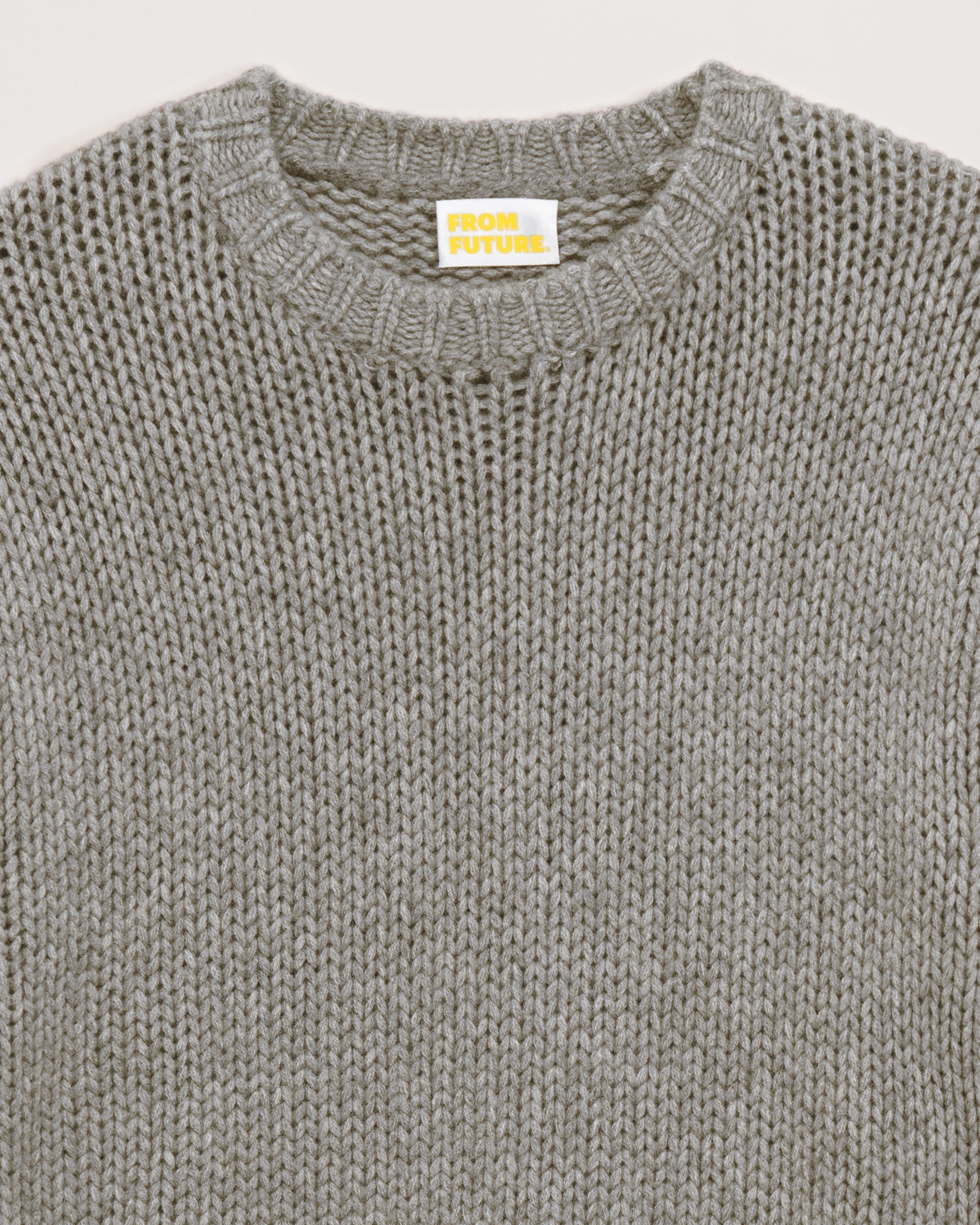Pull court à col rond en cachemire - Dark Heather Gray