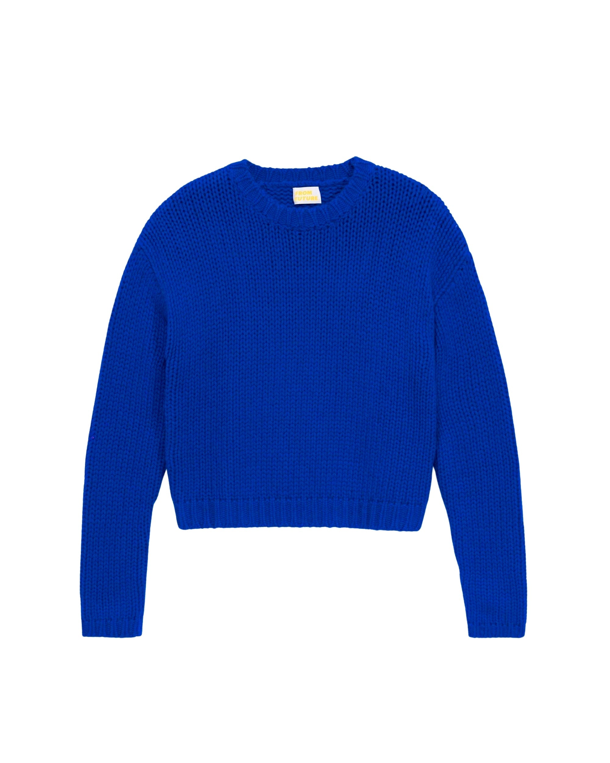 Pull court à col rond en cachemire - Pop Blue