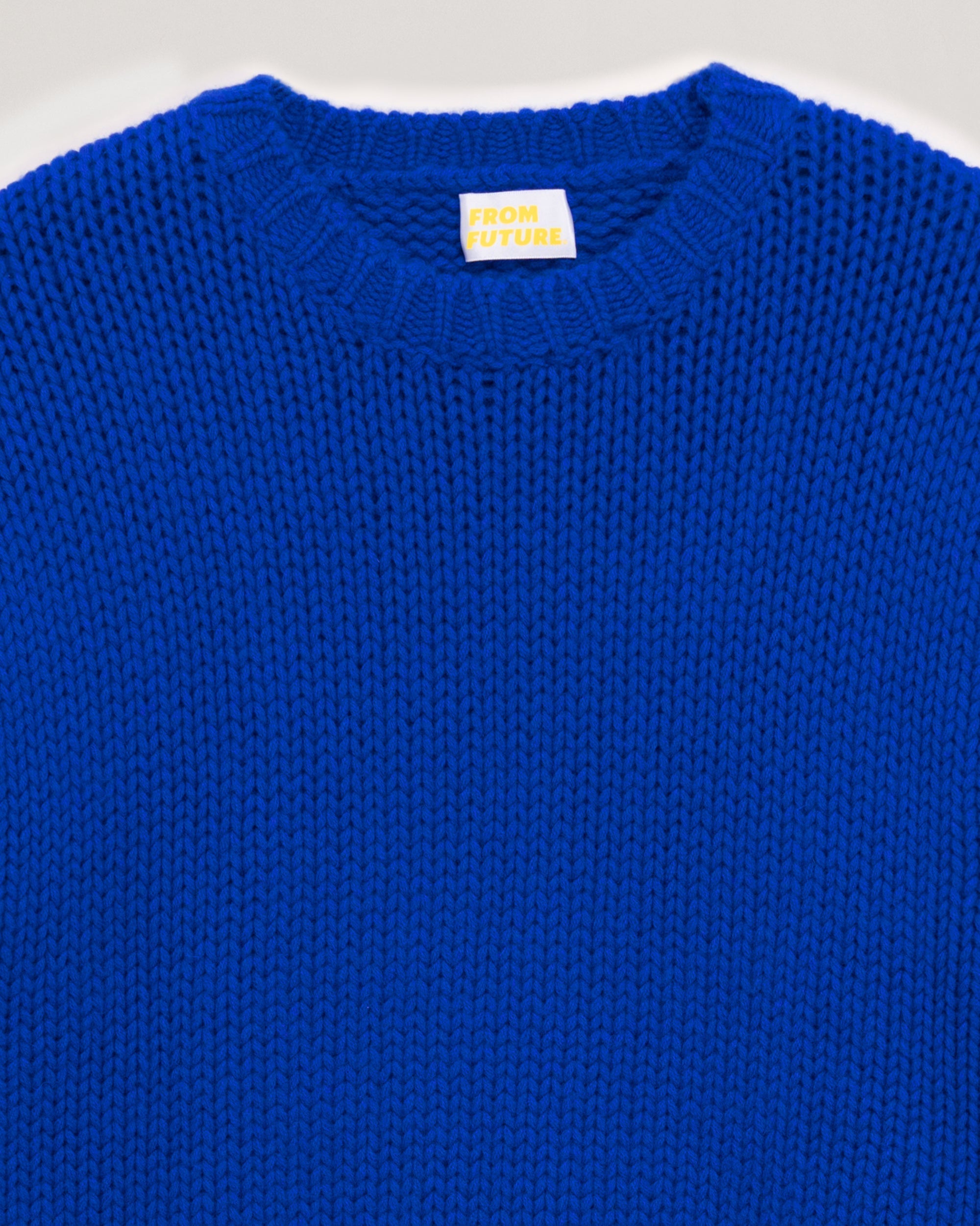 Pull court à col rond en cachemire - Pop Blue