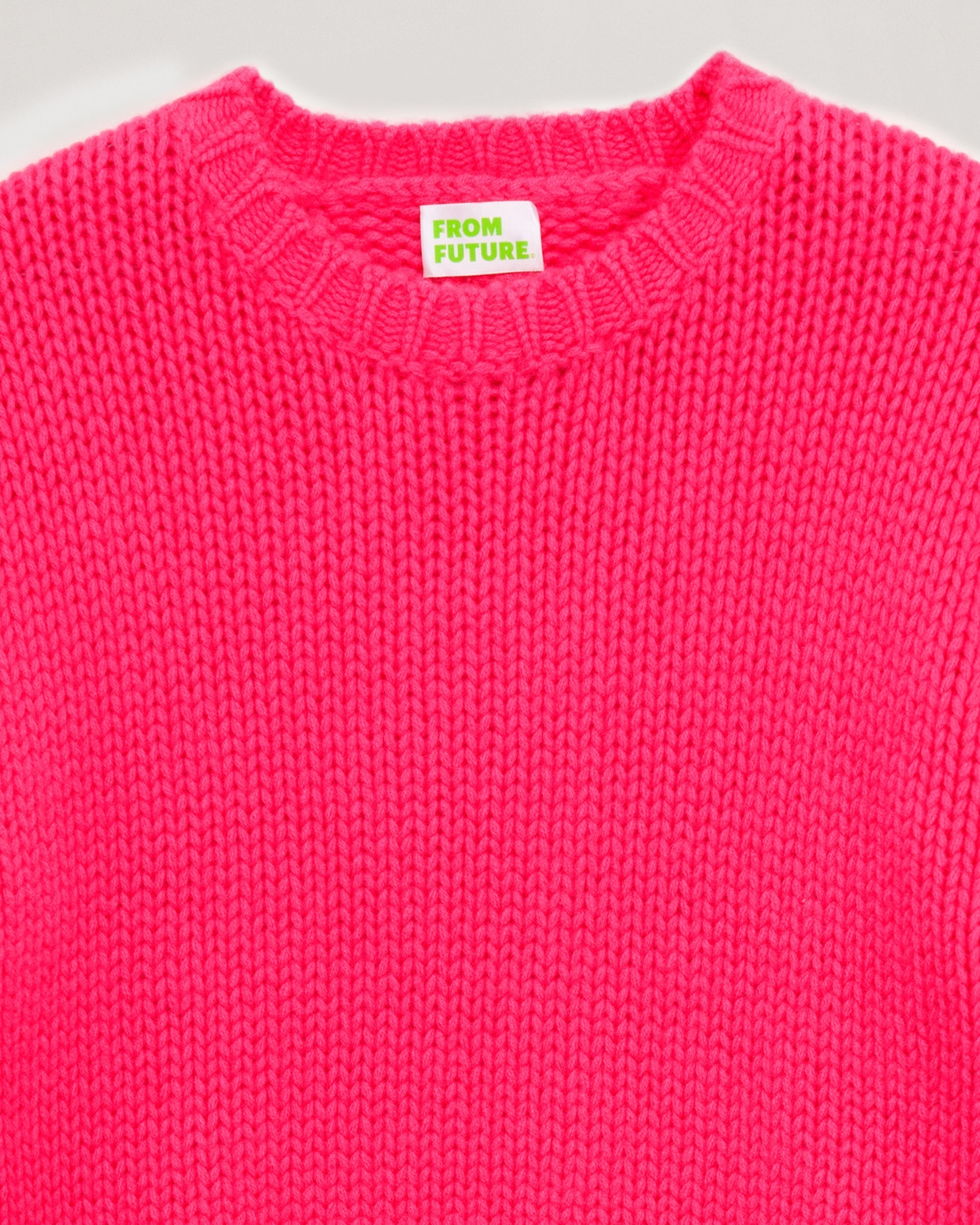 Pull court à col rond en cachemire - Winter Fuchsia