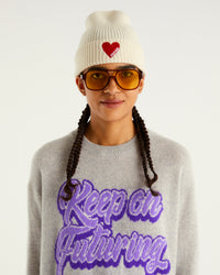 Pull à col rond Keep On Futuring en cachemire - Light Heather Gray