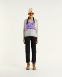 Pull à col rond Keep On Futuring en cachemire - Light Heather Gray