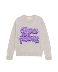 Pull à col rond Keep On Futuring en cachemire - Light Heather Gray